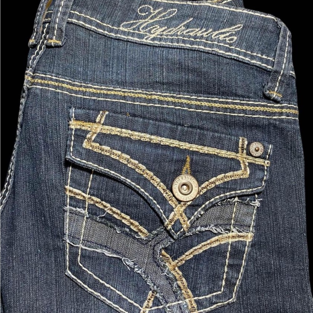 Hydrologic Skinny Jeans size 7/8 Great Stitching on Pockets 🧵🪡